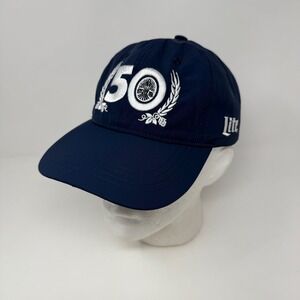 Miller Lite 50th Anniversary Navy Blue Embroidered Baseball Cap Hat Adjustable